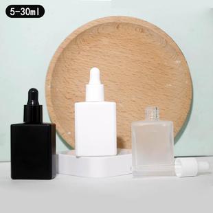 瓶 精华液瓶子 高档扁方精油分装 30ml新款 胶头玻璃滴管瓶现货