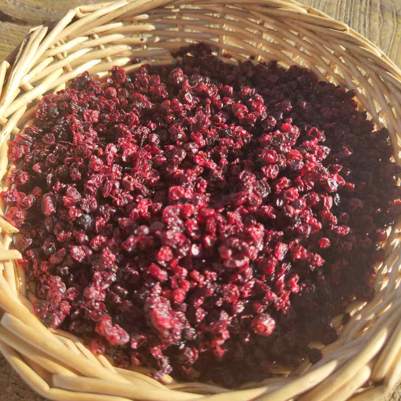 大兴安岭野生原味蔓越莓果干自然晾晒北国红豆果干泡水不加糖很酸