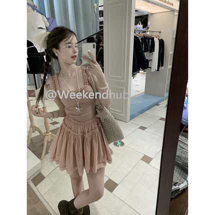 IKOON芭蕾风裙子成人tutu裙独特漂亮掐腰连身裙吊带裙女夏连衣裙