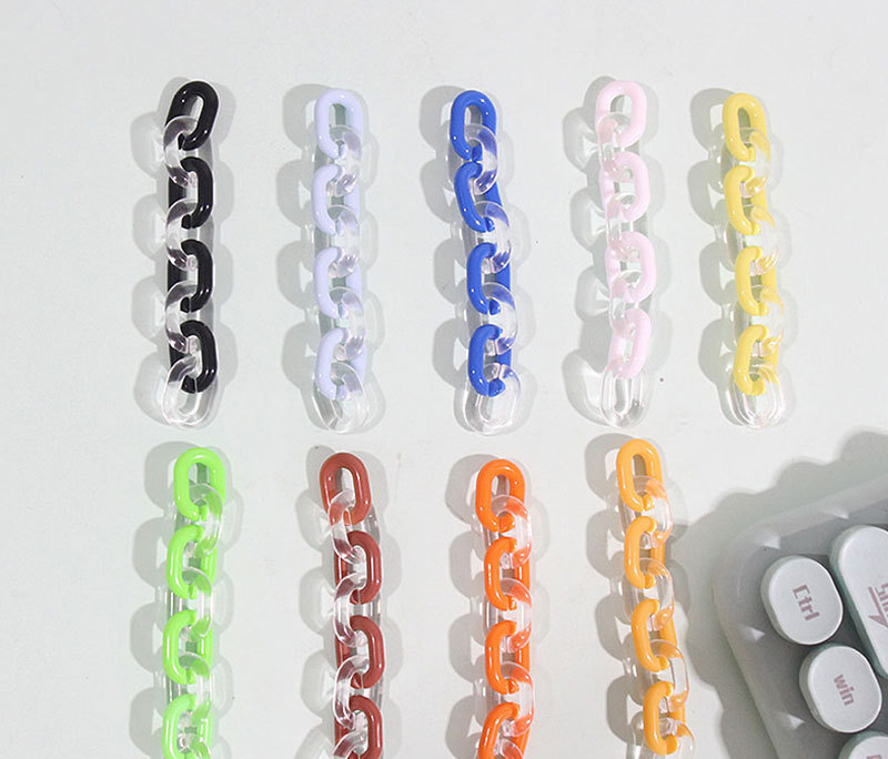 亚克力挂件diy配件挂饰糖果色包包挂件U型链条扣diy饰品手工配饰