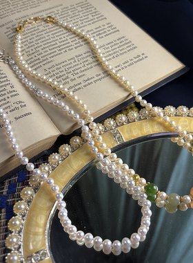 天然淡水珍珠项链925银配件