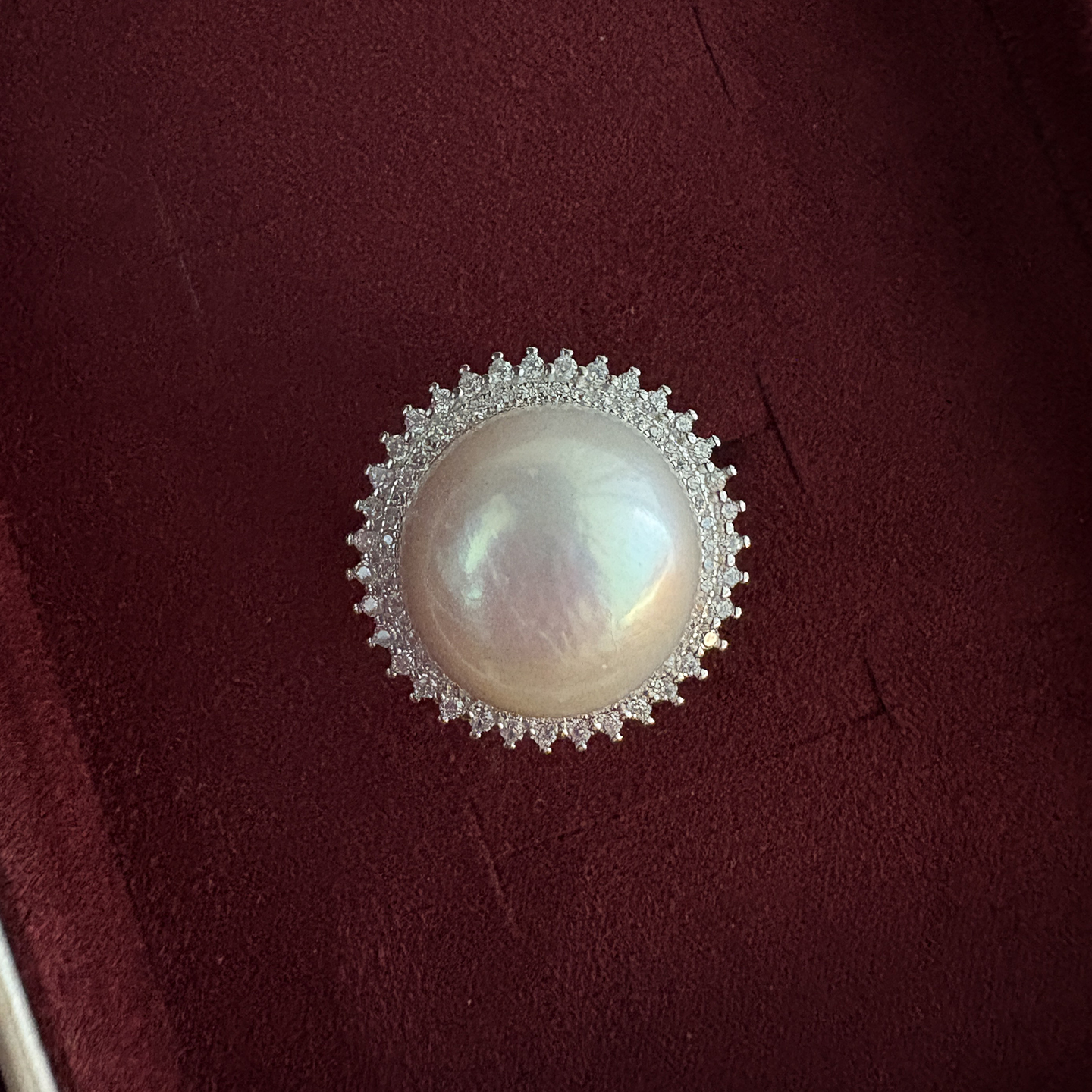 正圆巴洛克925银戒指均码开口