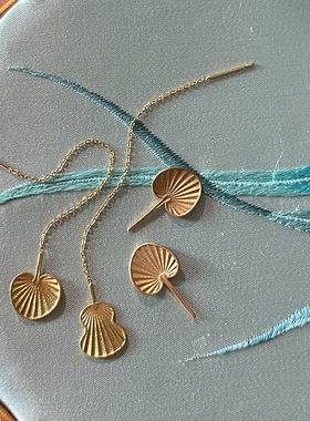 设计师合作款925纯银镀金耳饰