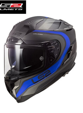 LS2全盔玻璃钢摩托车双镜片机车头盔赛车跑盔男防雾FF327冬季防风