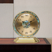 轻奢座钟家用台式 钟表金属时钟摆件客厅坐钟静音台钟桌面石英钟表
