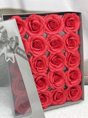 香皂花头骄傲玫瑰花永生花肥皂花香皂花送女朋友花束礼物礼品大红