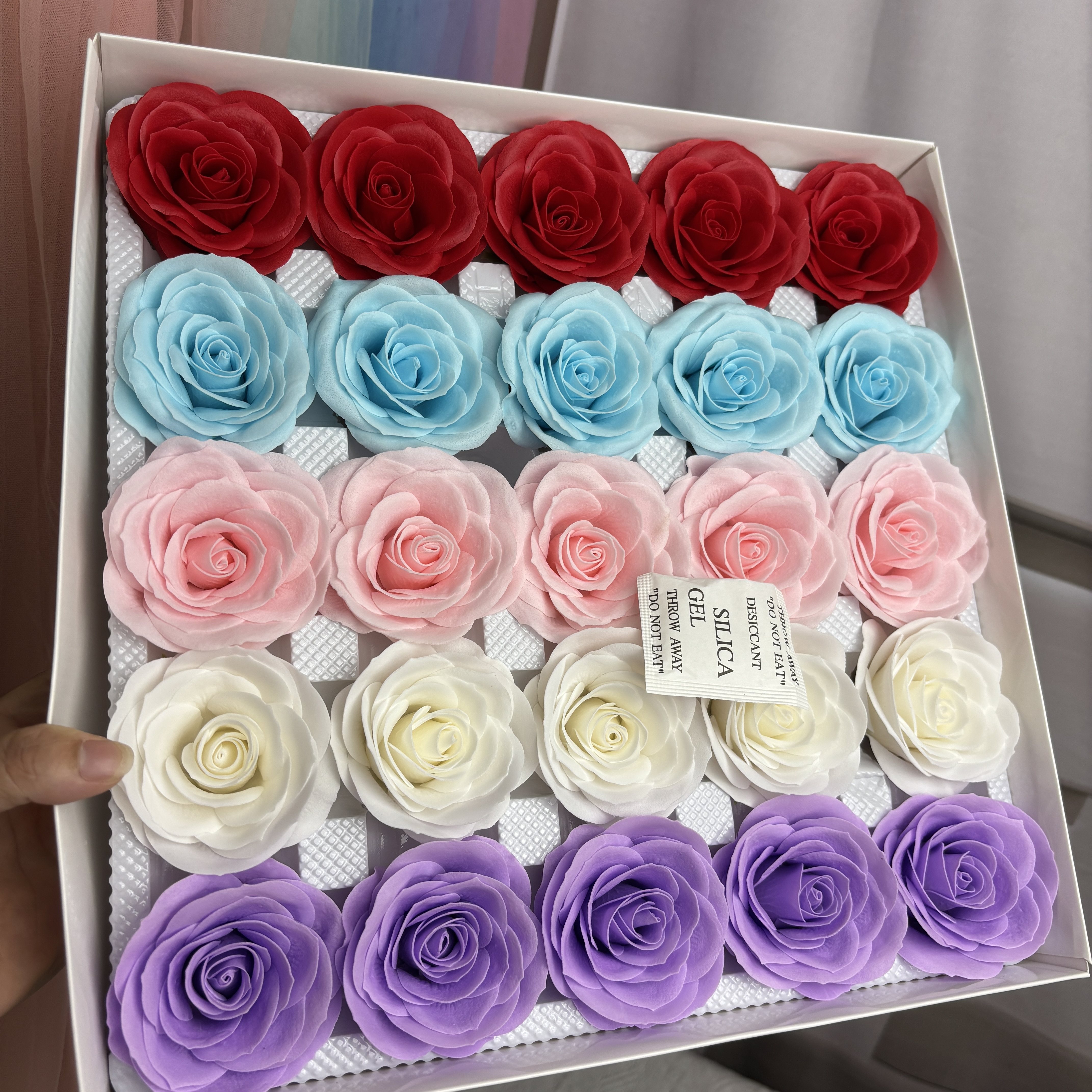 7层苏醒玫瑰香皂花花头 DIY花束生日礼物 情人节婚礼装饰花店花材