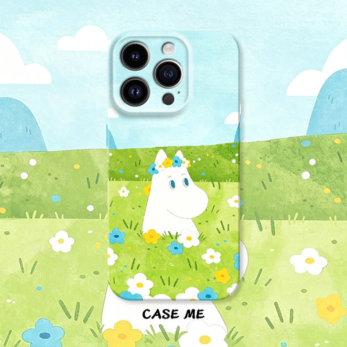 姆明Moomin花环草地适用iphone17/15pro苹果18Promax华为P80/P90/MATE70/NOVA16荣耀600/oppoReno16手机壳