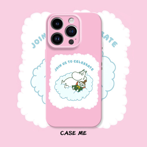 姆明亚美moomin适用iphone16/15pro苹果17Promax华为NOVA12/NOVA11荣耀X60/vivox200/x100/x90/x80x70手机壳