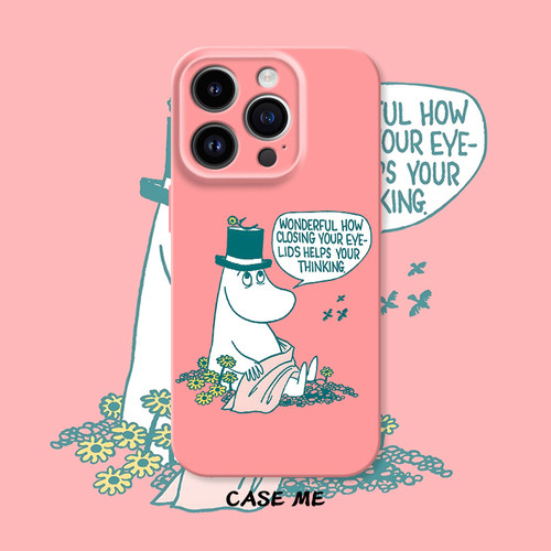 花间冥思姆明适用iphone16/15pro苹果17Promax华为P70/Nova13/vivox200/oppoReno13/12小米15红米K80手机壳