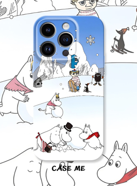 适用iphone16/15pro苹果13/14Promax华为P70/MATE70/vivox200/oppofindx8/x7/x6一加ACE5/3pro卡通姆明手机壳