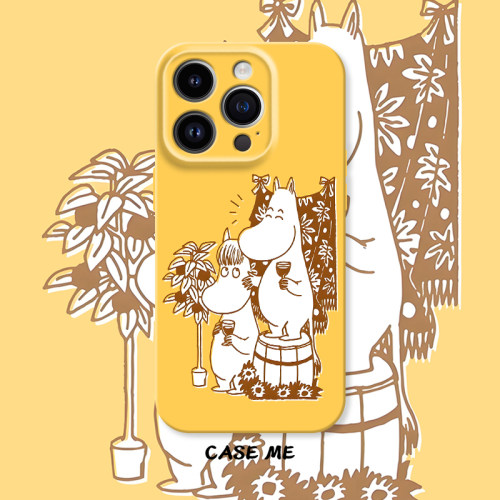 小酌场景moomin适用iphone16/15pro苹果17Promax华为NOVA13/OPPOReno12/Reno11/vivoS20/x200/X100姆明手机壳