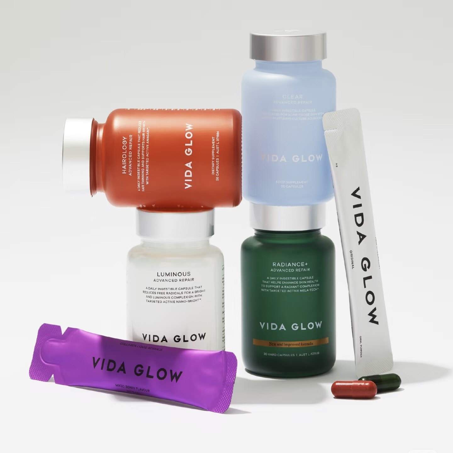澳洲vida glow滤镜胶囊白月光VG美白绿瓶蕴发清肤多维360维生素图片