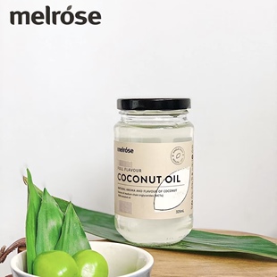 澳洲进口melrose麦萝氏冷榨椰子油食用油烹饪烘焙椰香325ML瓶装