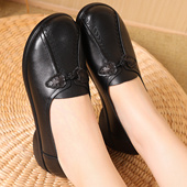 34号中老年人软平底真皮单鞋 42妈妈外穿软面皮鞋 43特大码 妇女鞋