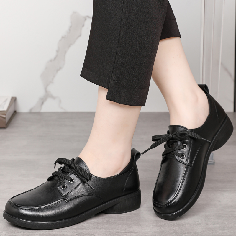 2024秋季新款单鞋旺奈真皮英伦