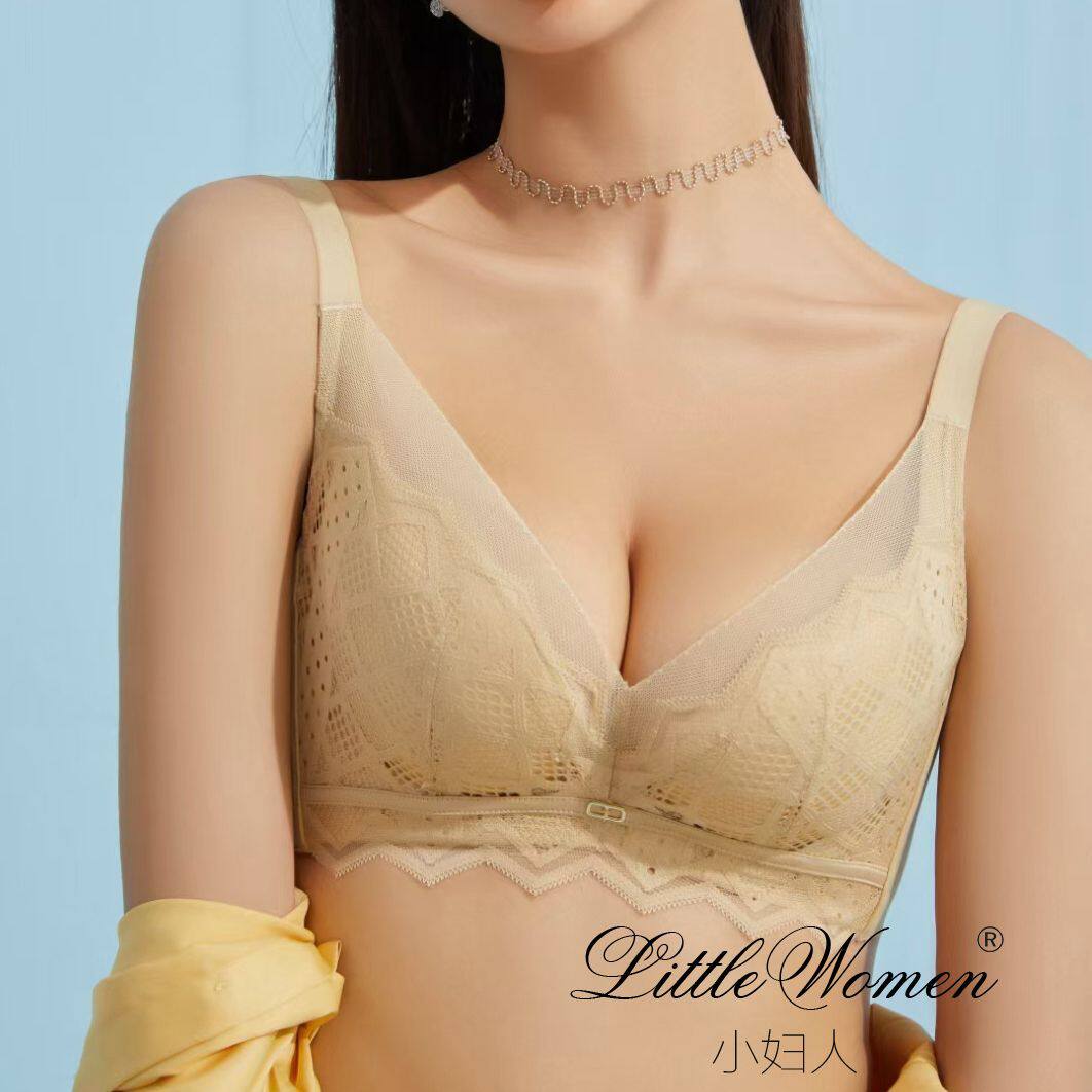小妇人内衣女小胸显大蕾丝文胸罩