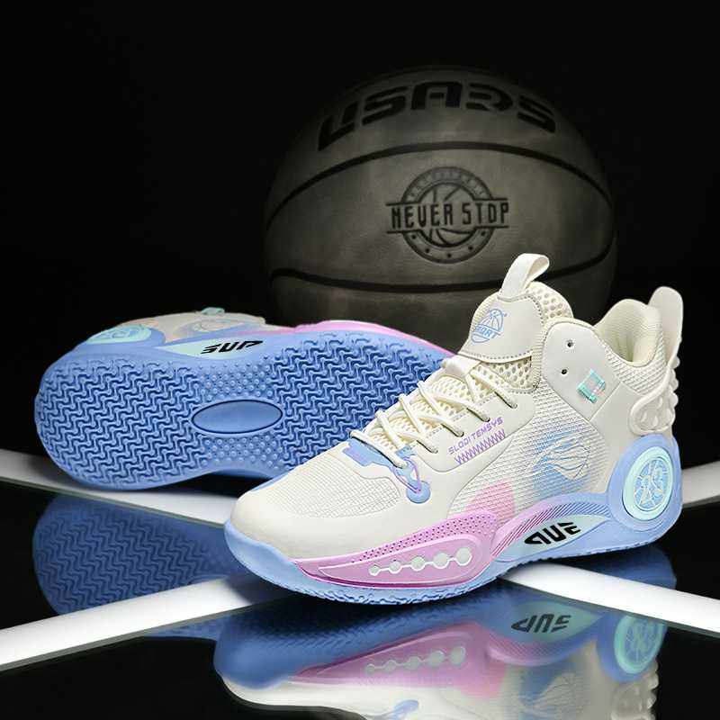 声音幻影3代韦德5代泵低帮篮球鞋皮面男女学生 回弹场地鞋运动鞋