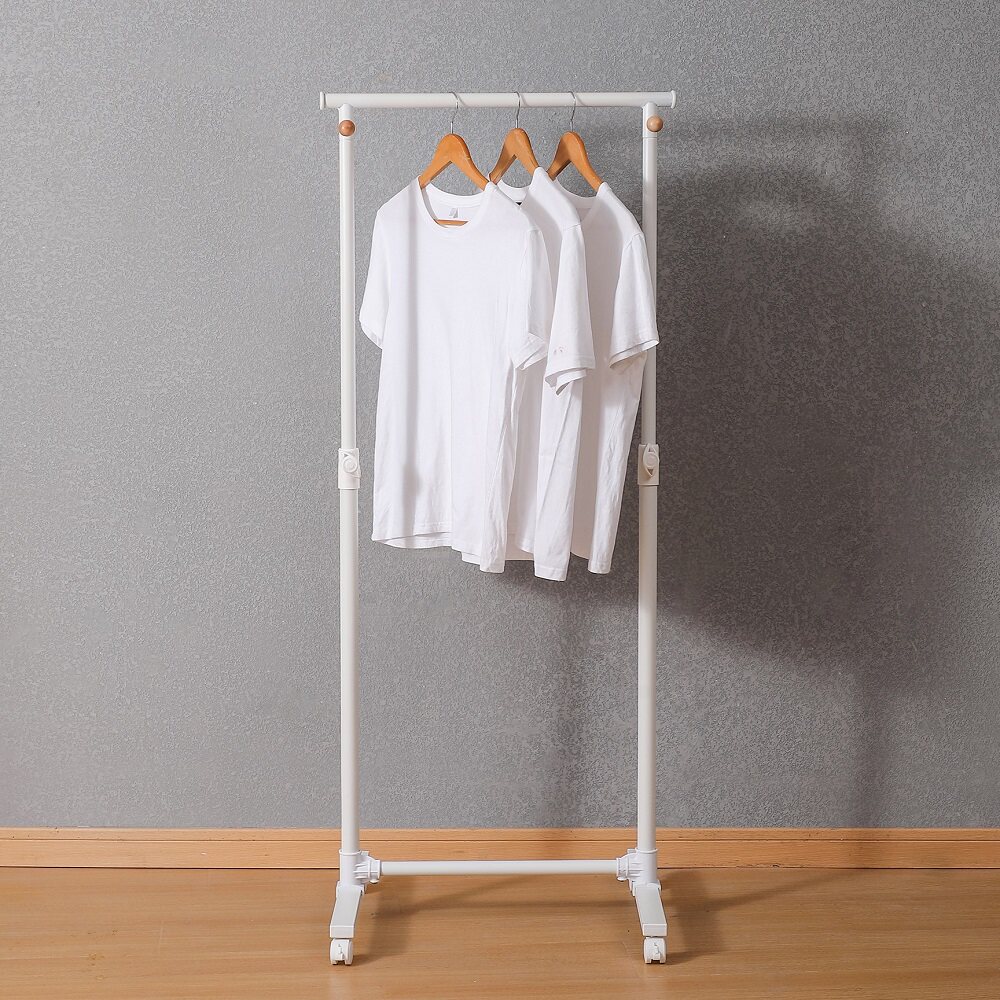 晾衣架落地室内伸缩小户型宿舍家用衣服架挂衣架带轮衣帽架简易