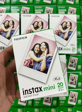 富士一次成像mini90拍立得mini7s白边相纸mini9迷你胶片3寸