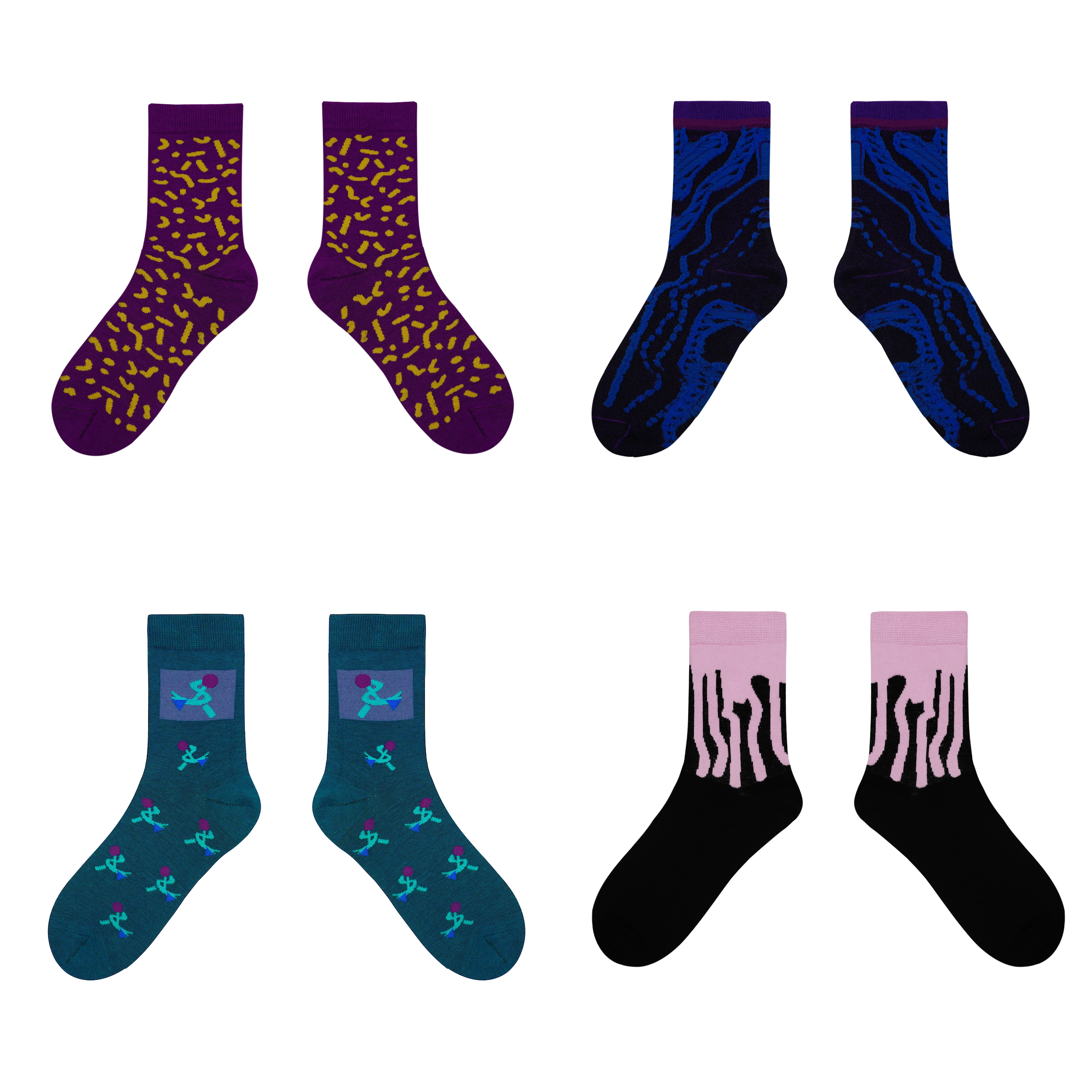 【M by Money socks】趣?#26029;?#21015;中性正?#21019;?#36855;幻抽象系列男女短袜潮