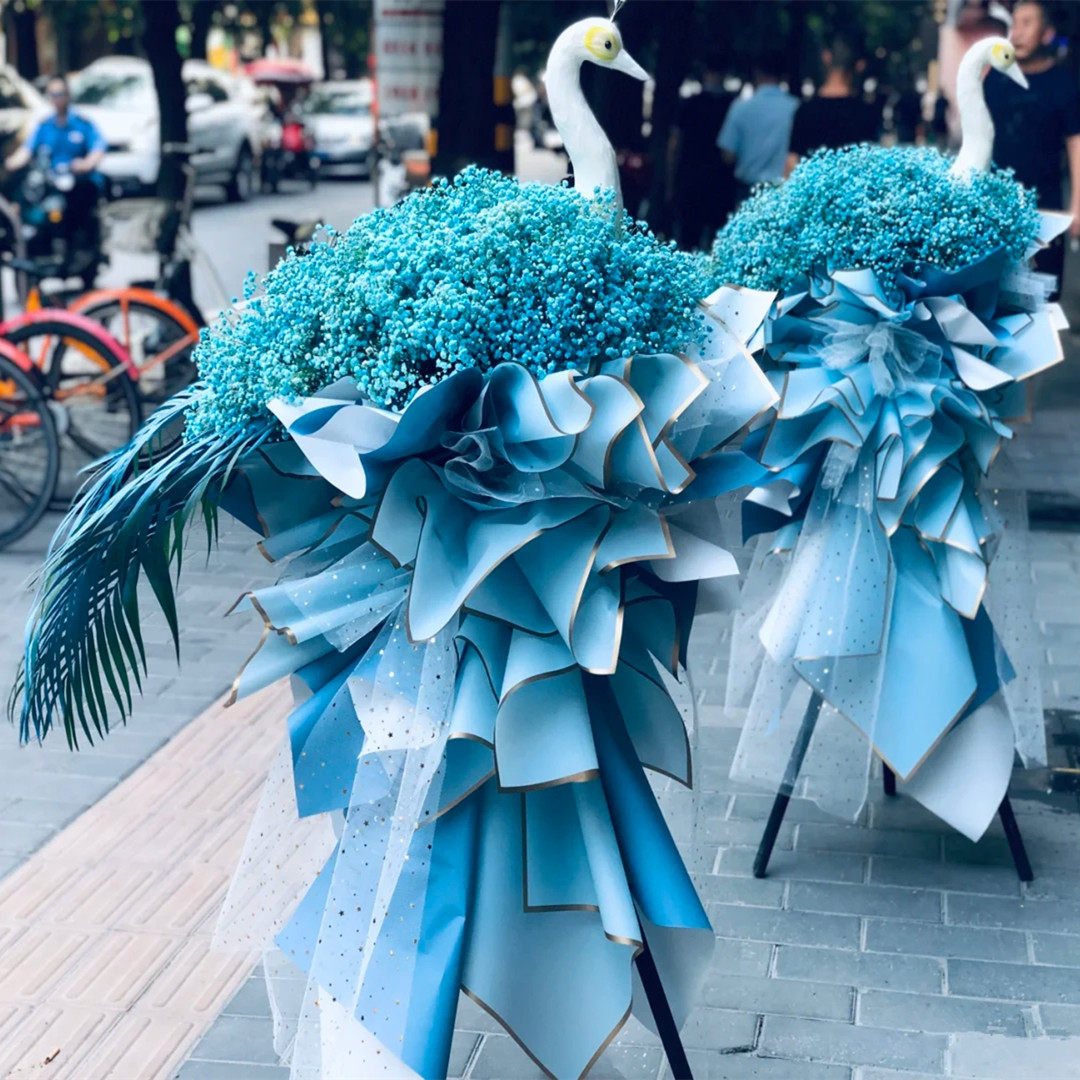 杭州创意孔雀开张开业花蓝乔迁周年庆典上城拱墅西湖下沙滨江萧山