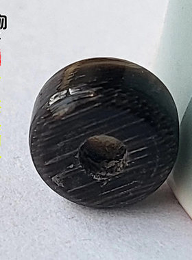 天然黑驴蹄子药片扁珠隔片原色鱼籽纹垫片佛珠手串配饰配件