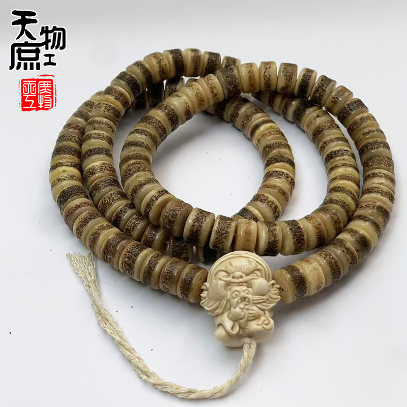 骆驼头骨桶珠佛珠108颗