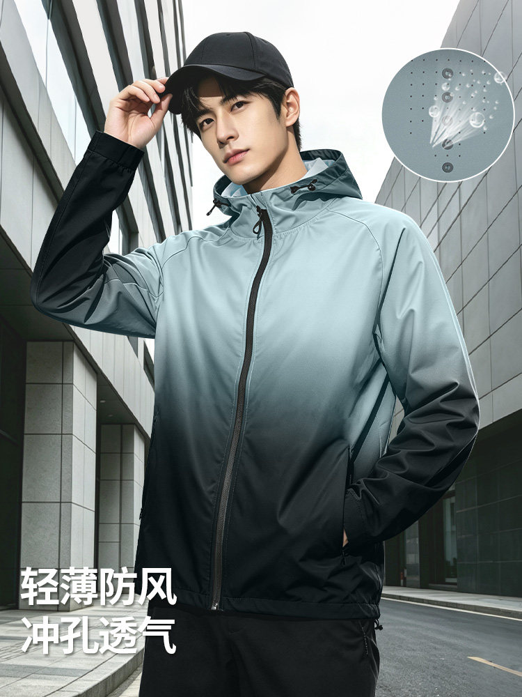 Men's 2026 new autumn windproof lightweight sports trench coat for runners and athletes