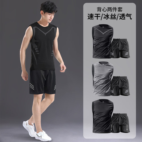 无袖衣服健身运动背心男