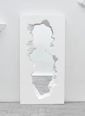 Danie丹尼尔被侵蚀的镜子破坏感摆件雕塑美式欧式意大利装饰家具