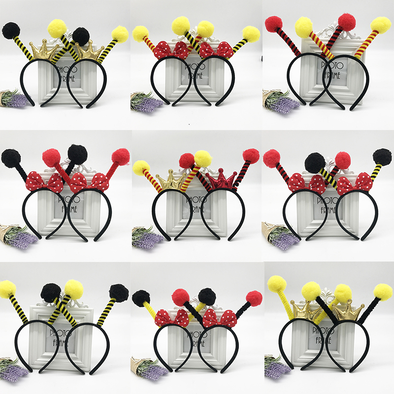 小蜜蜂头饰网红款表演卖萌可爱发箍少女儿童发卡发饰搞怪卡通头箍