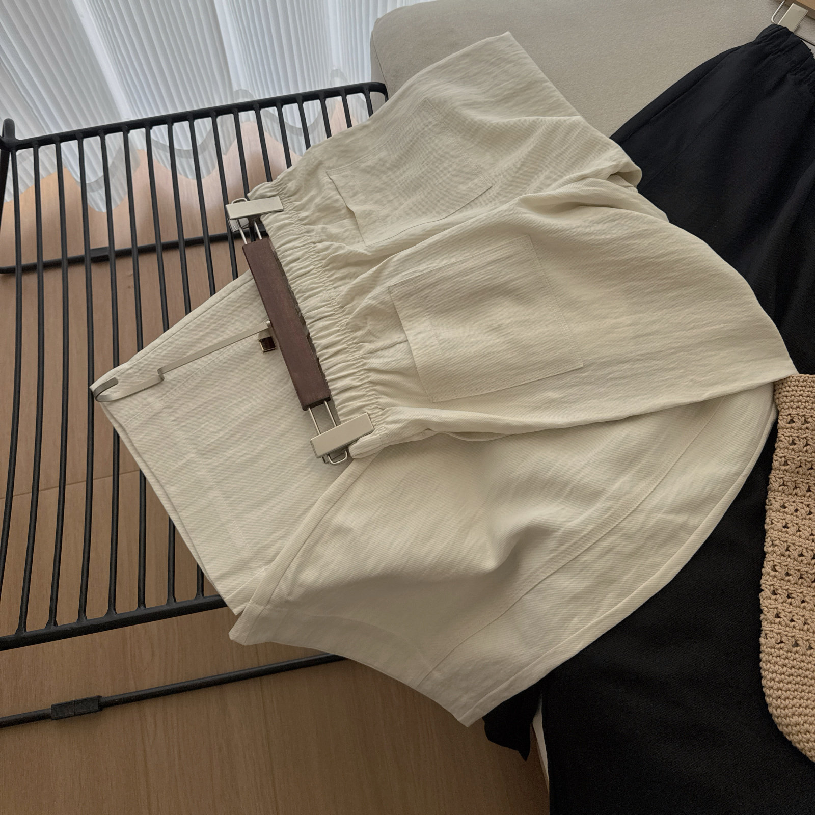 大长腿！独家定制款垂软丝麻混纺宽松直通裤阔腿裤长裤女黑色脏白,女装/女士精品,休闲裤,淘宝优惠券,粉丝福利购,淘宝优惠卷