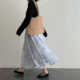 紫藤花蔓 半身裙显瘦仙女裙独家自制 酵洗天然100支苎麻A字中长款