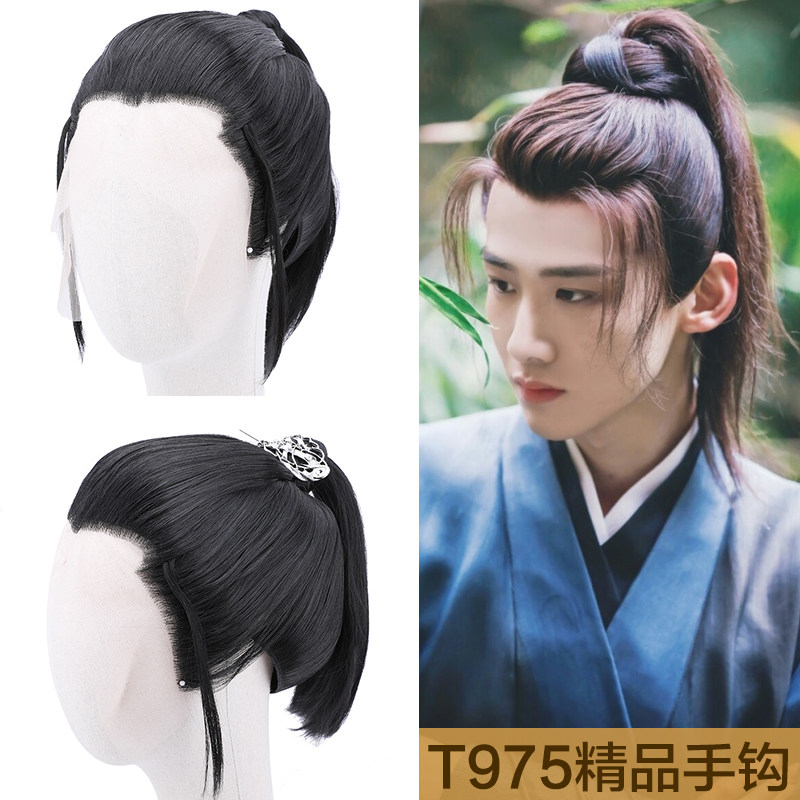 古装影视公子整顶头套古风汉服男士假发走秀演出cos男假发套t957