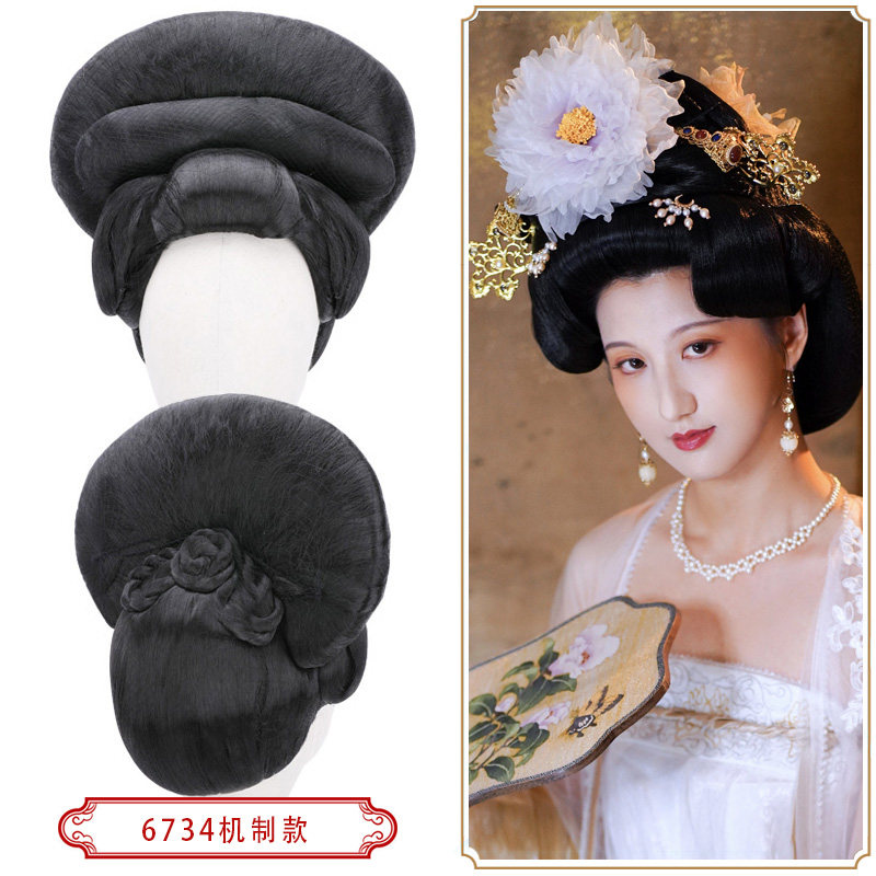 古装假发女短发全头套式唐风写真汉服演出发型古风cos造型6734