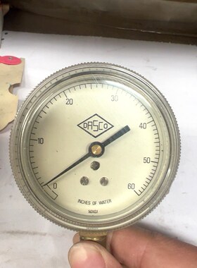 美国进口DASCO压力表44LP量程0-60英寸水柱 议价