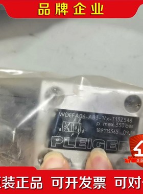 Pleiger普莱格电磁阀.+++WDEFA06-AB3-1 议价