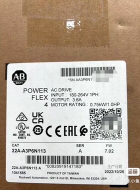 22A-A3P6N113 #PLC 原装未拆封 议价