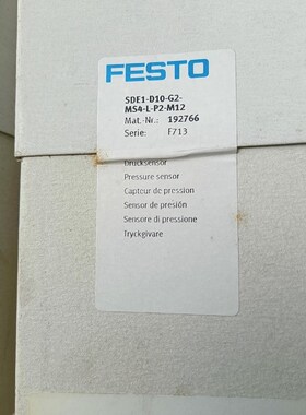 费斯托压力传感器SDE1-D10-G2-MS4-L-P2-M 议价