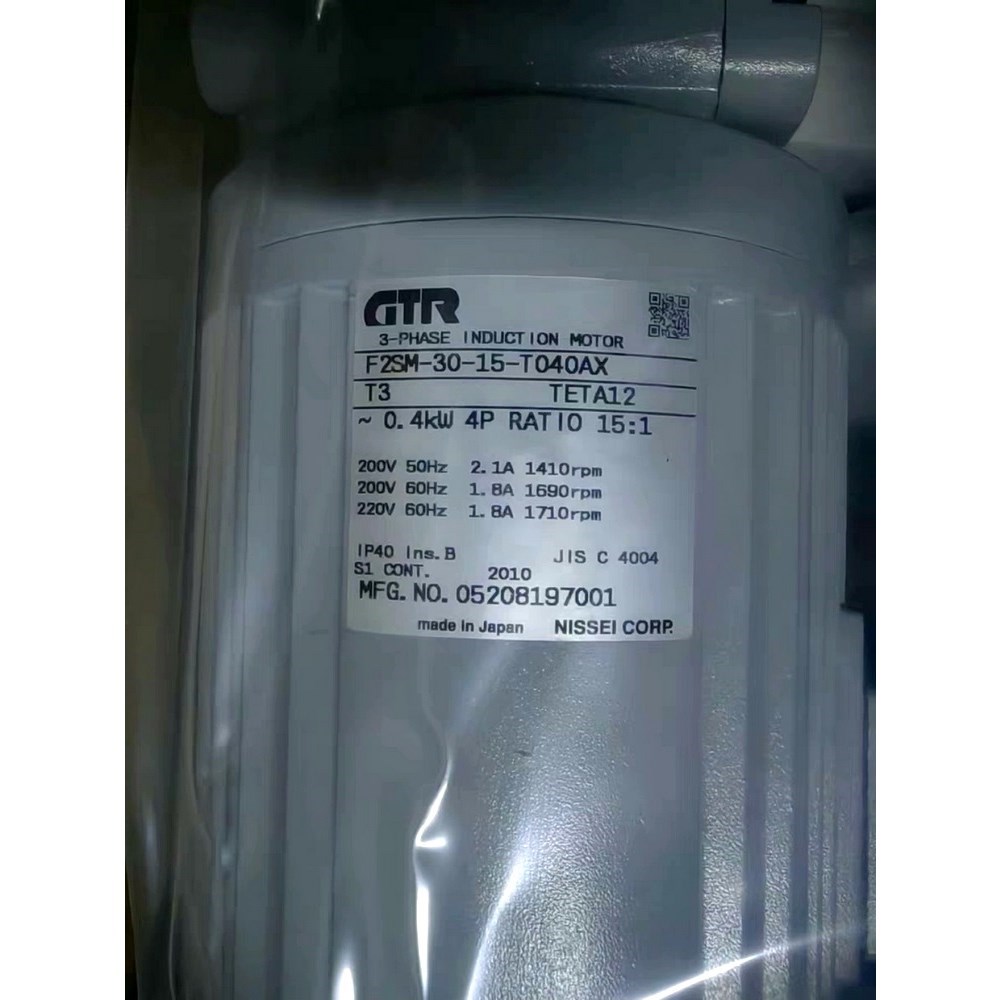 F2SM-30-15-T040AX 日精GTR电机0.4K 议价