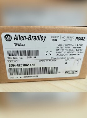 2004-RZ01BA1AN3AB罗克韦尔伺服电机现 议价