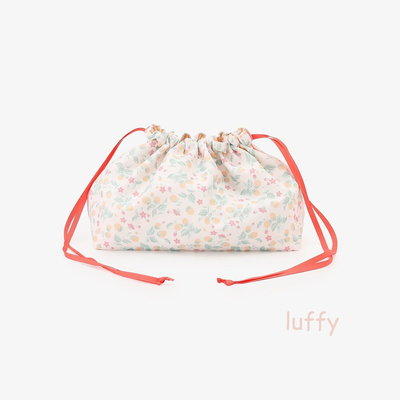 日本afternoontea小清新格纹纸巾收纳套抽绳收纳包