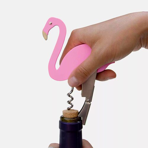 SUCKUK粉色火烈鸟造型开瓶器