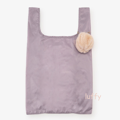 日本afternoontea可爱折叠收纳环保袋毛茸茸小收纳包