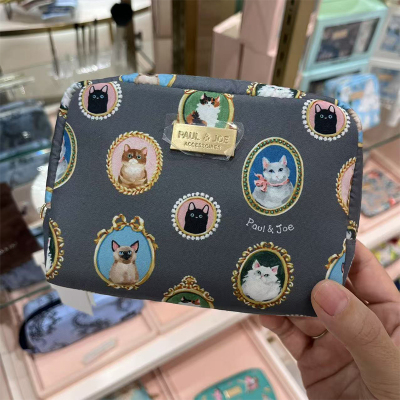 日本paul&joe可爱猫咪化妆包小收纳包文具包