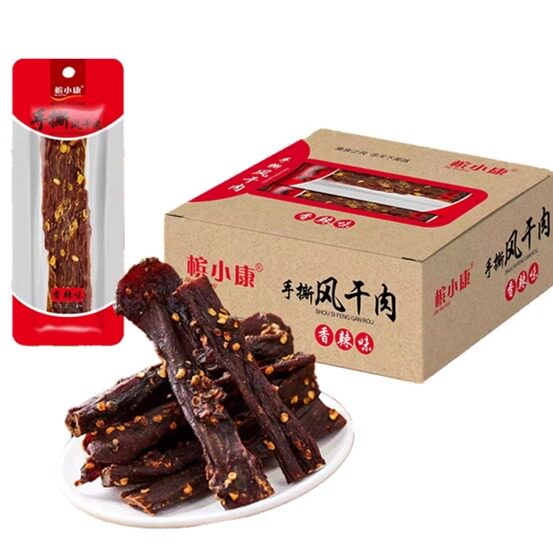 槟小康手撕风干肉独立小包装香辣味麻辣味鸭肉干开袋即食鸭肉零食