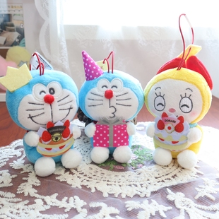 日本正版FuRyu 哆啦A梦叮当猫蓝胖子多啦美 生日派对装扮公仔挂件