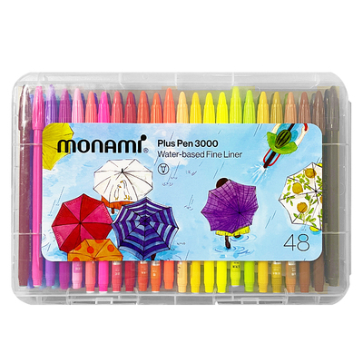 彩杆限量！monami慕那美纤维水笔