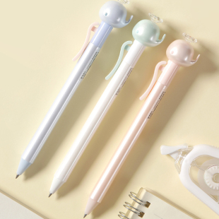 晨光按动中性笔笔替芯0.5短小鲸鱼喷水蔚蓝梦想家 2080配AGPK8101